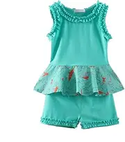 [LittleSpring] Little Girls Short Set Sleeveless Summer