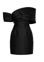 Solace London Edda Satin Mini Dress - Black - 6 (UK6 / XS) 6 (UK6 / XS)