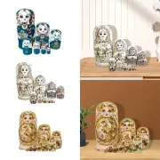 Russian Nesting Doll Wood Stacking Toy Collectible Traditional Handmade Nesting