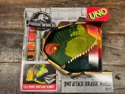 Uno Attack Jurassic World NEW Dilophodaurus Dinosaur Head NEW DAMAGED PACKAGING