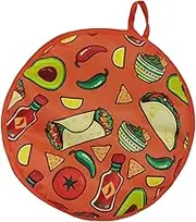 Tortilla Warmer Bag Microwave Safe Heat Insulation Bag, 12 Inch Insulation Fabric, A Cloth Bag-Shaped Server On Which Keeps Tortillas, Tacos, Pizza and Bread Warm, Making It A Convenient Kitchen