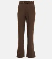 [Jacques Wei] Jacques Wei High-rise split-hem straight pants AU 14 brown