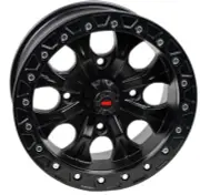 GMZ Gunslinger Beadlock 15x7 ATV/UTV Wheel - Matte Black (4/110) - 4+3