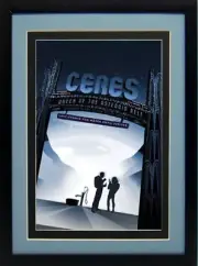 Ceres Queen of Asteroid Belt Graphic Inspirational NASA Travel Poster Custom Fra