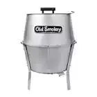 Old Smokey Charcoal/Wood Grill 18" Dia w/ Adjustable Air Vents Aluminized Steel