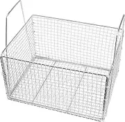 qwmvhfg， Commercial Fry Basket Stainless Steel Oil Control Net Rectangular French Fries Basket for Fries, Chicken Nuggets, Fish, Etc.