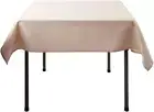 Square Tablecloth, 52 X 52 Inch, Beige Table Cloth for Square or round Tables in