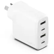 Cygnett PowerPlus 45W Multi Port Fast Wall Charger - White((CY4769PDWCH), 2xUSB-