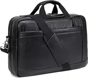 Mens Messenger Bag 17.3 Inch Canvas/Leather Laptop Bag Backpack for Men Briefcase Computer Handbags Shoulder Bag Convertible