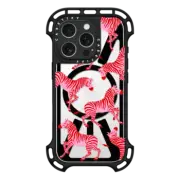 iPhone 16 Pro Ultra Bounce Case MagSafe Compatible Pink Zebra