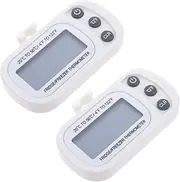 NAMOARLY 2pcs LCD Screen Magnetic Back Fridge Thermometer Indoor Portable Temperature with Display for Accurate Readings