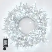 Outdoor Christmas String Lights, 800LED 330FT White Fairy Lights, 8 Mode Plug...