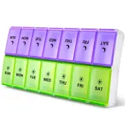 Extra Large Pill Organizer 2 Times a Day, XL Weekly Pill Box, AM PM Pill Case...