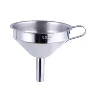 Functional Stainless Steel Kitchen Oil Liquid Metal Funnel With Detachable Filter/Strainer For Canning Kitchen Tools