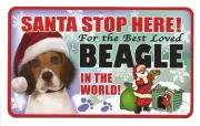 Dog sign BEAGLE printed directly onto Gloss Hardened Cardboard santa sign