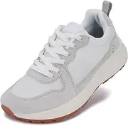 [BRONAX] Womens Wide Toe Box Athletic Casual Shoes | Suede-Detail Classic Design Sneakers