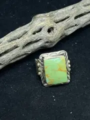 Native American Navajo Royston Turquoise Sterling Silver Ring Size 11
