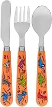 Lesser & Pavey LP42489A Children's Dinosaur Cutlery Set, Metal