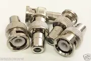 5 Pcs BNC Male Plug to RCA Female RF Coaxial Connector for CCTV Video