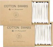 Kiemeu Safety Qtips Cotton Swabs For Ears, Q tips Original Cotton Swabs 400 Count Cotton Ear Swabs