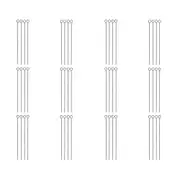 12x 6pc Appetito Chrome Skewers 8in/20cm Barbecue Home Kitchen Grill Cooking