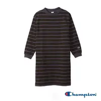 在飛比找momo購物網優惠-【Champion】官方直營-休閒款純棉條紋連身裙-女(深灰