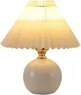 USB Retro Pleated Bedside Lamp Table Cute Desk Lamp for Bedroom Girl Princess