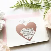 Personalised Will You Be My Bridesmaid Card Scratch off Card Invitation Wedding