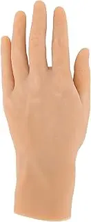 Realistic Silicone Male Hand Model, Soft Flexible Mannequin Hand, Reusable Practice Hand, Fake Hand for Festival Props, Jewelry Display, Photography, Painting, Nail Art (Left Hand)