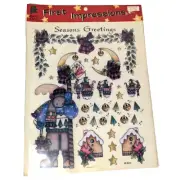 Winter Holiday Christmas Rub On Transfers by Provo Craft, Rustic Country Artwork