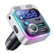 Bluetooth 5.2 FM Transmitter For Car 48W PD & QC 3.0 Charger Adapters UK O9I1