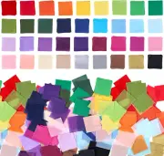 14400 Sheets Square Tissue Paper Bulk, 1 Inch Art Rainbow Confetti Paper 40 Asso