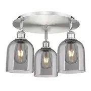 Innovations Lighting 516-3C-11-18 Bella Flush Bella 3 Light 18"W - Satin Nickel