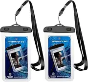 2-PK Waterproof Phone Pouch Phone Dry Bag Case with Lanyard for iPhone 13 12 11 Pro Max XS Samsung Galaxy s10 Google Up to 7.0". Universal Compatible. Essential Travel Accessories.