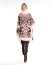 EMILIO PUCCI WOMANS RUNWAY LIMITED EDITION WOOL PONCHO SZ.MEDIUM NWTAG ITALY