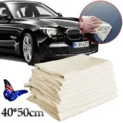 1x Natural Chamois Real Leather Car Cleaning Cloth Wash Absorbent Towel 40x50cm