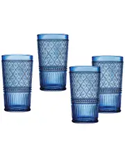 Godinger Claro Set of 4 Blue Hiballs