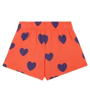 [Mini Rodini] Mini Rodini Hearts cotton jersey shorts Y 4/5 red