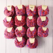 Rowan Linen Print ~ Lot of 14 ~ #349 Pink Crush ~ Chainette ~ Super Soft