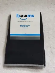 BOOMS 20-30mmHg KNEE HIGH CLOSED TOE BLACK COMPRESSION SOCKS MEDIUM UNISEX