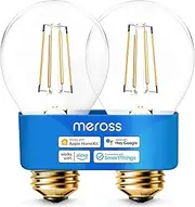 meross WiFi Edison Vintage Light Bulb Works with Apple HomeKit, Smart Retro Light Bulb Filament E27 Warm White Light Compatible with Siri, Alexa, Google Home, and SmartThings, 2 Pack