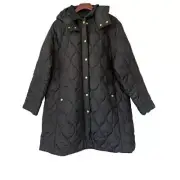 J. Crew Stowe Puffer Jacket PrimaLoft Hooded Quilted Black Sze ST NWT $348 CD109