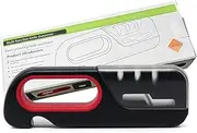 Black Knife Sharpener 4-in-1 Scissor Sharpener, Manual Knife Sharpening Tool