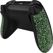 eXtremeRate Textured Green Back Panels, Comfortable Non-Slip Side Rails, 3D Splashing Handles, Game Improvement Replacement Parts for Xbox Series X/S Controller - Controller NOT Included