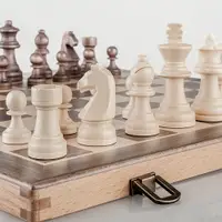 在飛比找樂天市場購物網優惠-高品質德國胡桃木國際象棋Wooden Chess實木棋子非磁