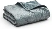 YnM Minky Duvet Cover for Weighted Blankets (60''x80'') - Grey Diamond Quilted
