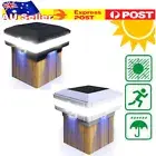 Outdoor Solar Powered Fence Post Pool LED Square Light Garden Waterproof White