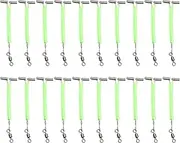 20Pcs Stainless Fishing Lures Wire Leader Traces with Snap & Luminous Glow Beads Fishing Rigs Leader Fishing Line Tackle Stainless Steel Fishing Lures Line Wire Leader Traces Luminous Tube Fishing