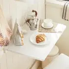 Wall-Mounted Folding Table Kitchen Table Laptop Table Dining Table White