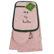 Kate Spade Very Merry Christmas Kitchen Towel Oven Mitt Potholder 3pc Set